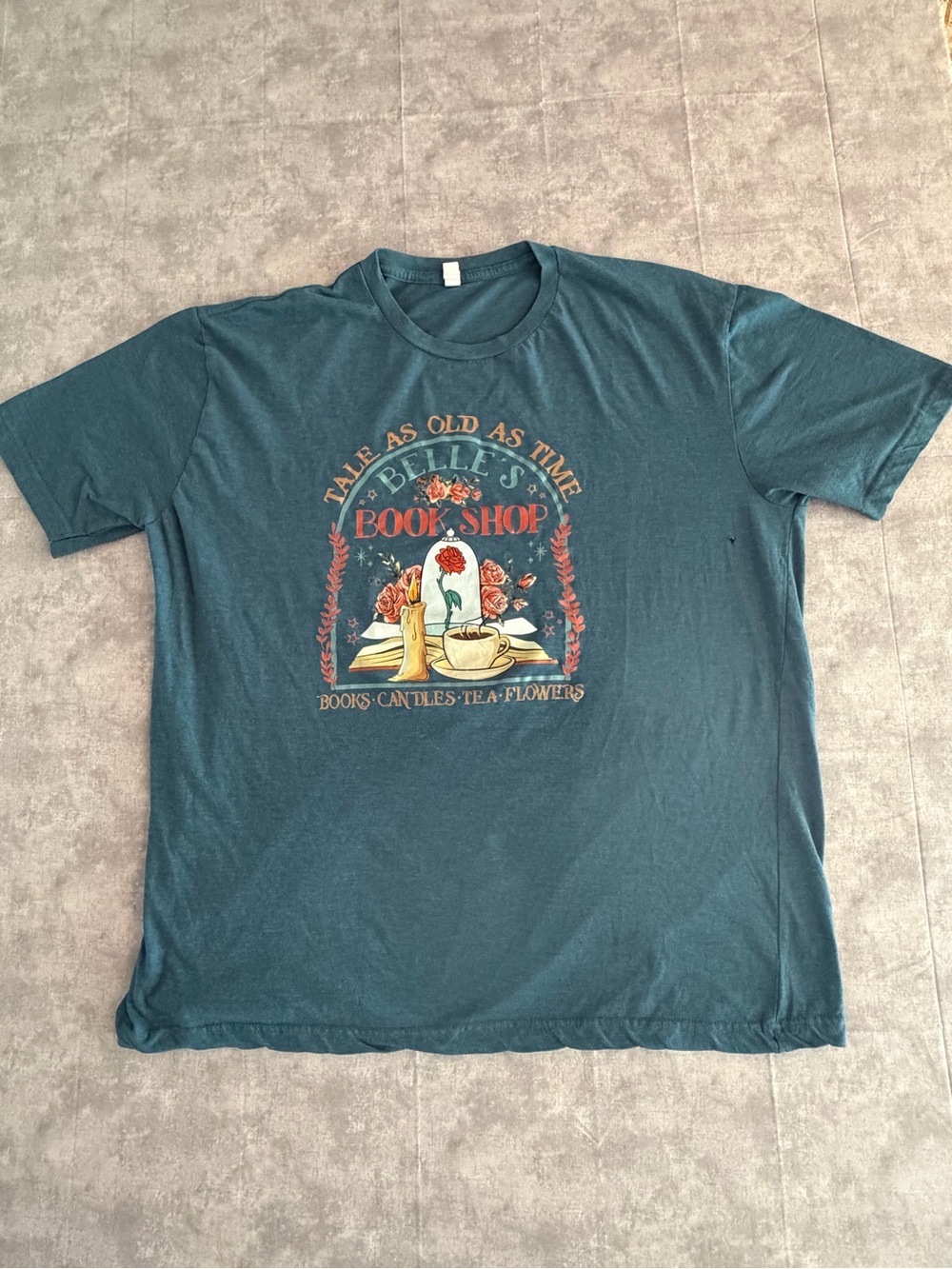 Belle's Book Shop Graphic Tee - Teal